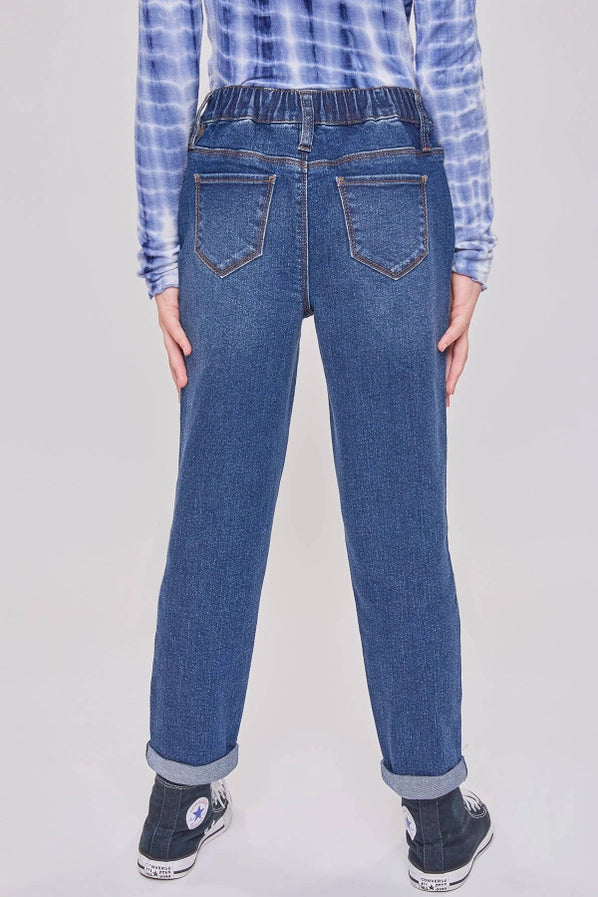 Girls Taylor High-Rise Relaxed Fit Jean With Cuffed Hems