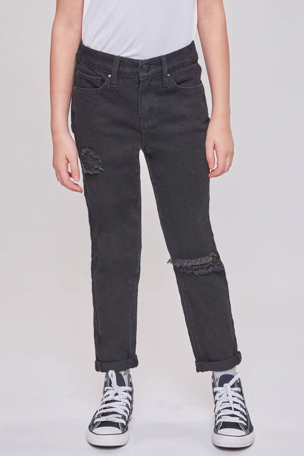 Girls Taylor High-Rise Relaxed Fit Jean With Cuffed Hems