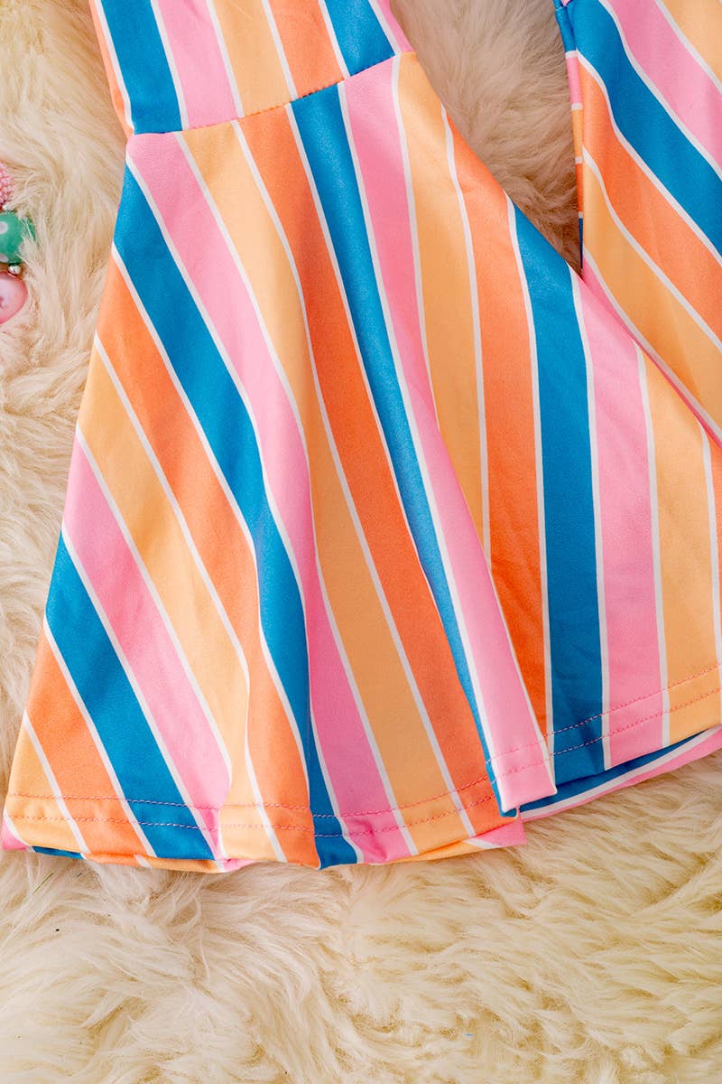 BACK TO SCHOOL RAINBOW TOP & STRIPE PANTS