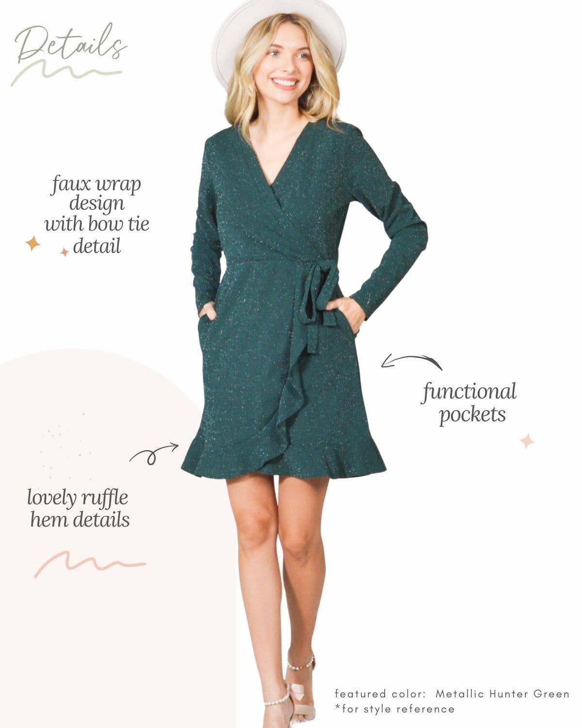 Faux Wrap Dress Printed Jersey Mommy & Me Matching for Kids