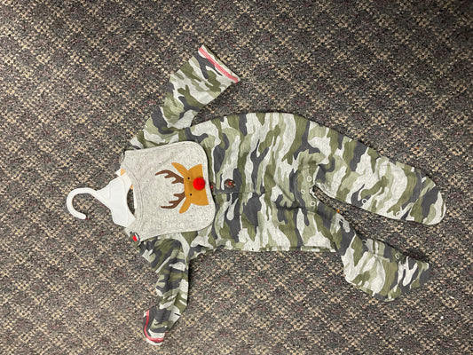 Reindeer Camo Sleeper w/Bib