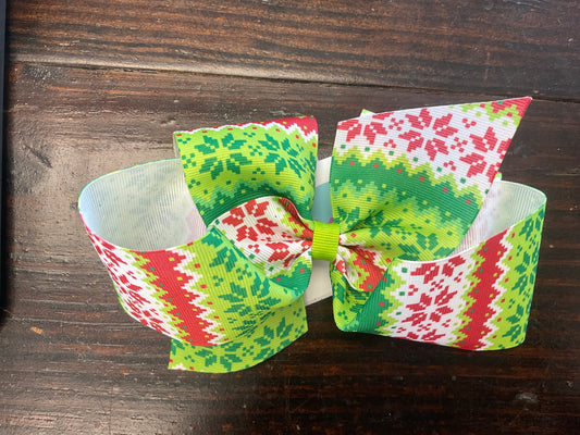 Wee Ones Aztec Snowflake Bow