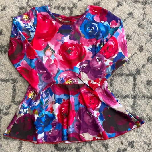 Floral peplum top