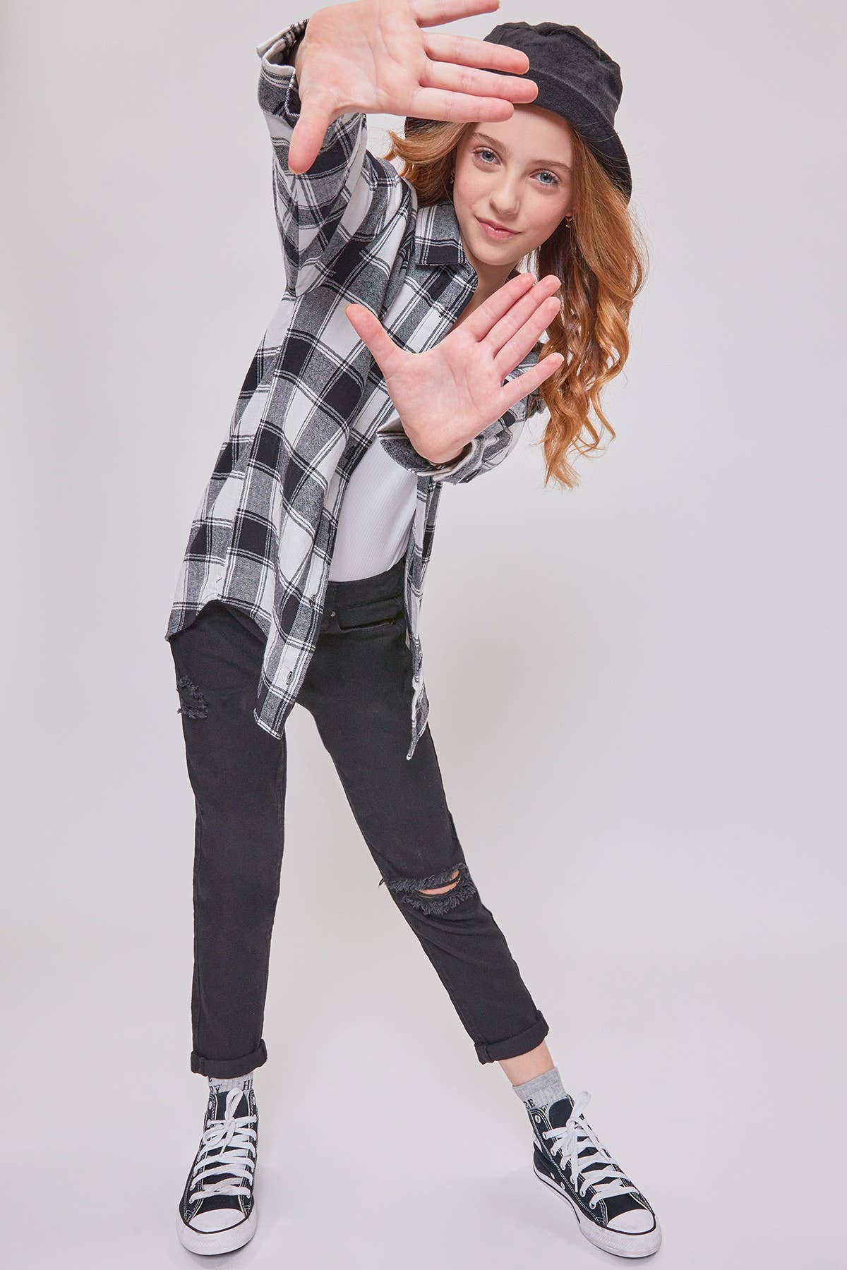 Girls Taylor High-Rise Relaxed Fit Jean With Cuffed Hems