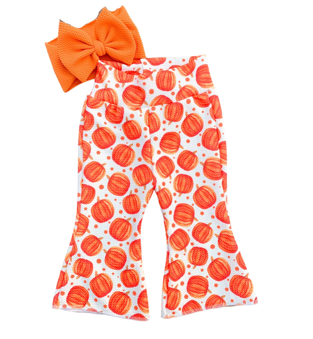 Pumpkin Fall Baby Bell Bottoms